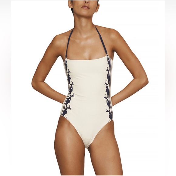 ALÉMAIS Women's Natural Marine One-Piece Swimsuit NWT Small - Picture 2 of 11